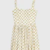 Short flared patterned dress