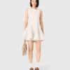 Short flared tweed dress
