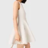 Short flared tweed dress