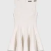 Short flared tweed dress