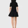Short knit and taffeta dress