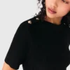 Short knit and taffeta dress