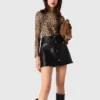 Short leather skirt Short leather skirt