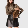 Short leather skirt Short leather skirt