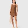 Short linen-blend dress Short linen-blend dress