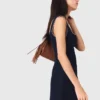 Short linen-blend dress