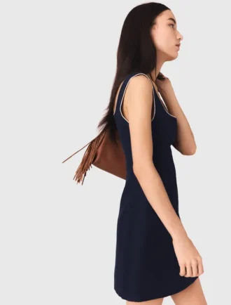 short linen blend dress 2 1 330x434 - Short linen-blend dress