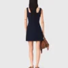 Short linen-blend dress
