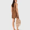 Short linen-blend dress Short linen-blend dress