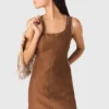 Short linen-blend dress Short linen-blend dress