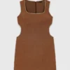 Short linen-blend dress Short linen-blend dress