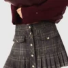 Short pleated checked skirt Short pleated checked skirt