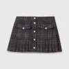 Short pleated checked skirt Short pleated checked skirt