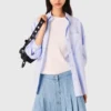 Short pleated denim skirt with strass Short pleated denim skirt with strass