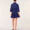 Short satin-effect pleated dress Short satin-effect pleated dress