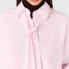 Short shirt with pussy bow Short shirt with pussy bow