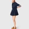 Short-sleeved cotton bubble dress