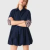 Short-sleeved cotton bubble dress