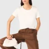 Short-sleeved silk top Short-sleeved silk top