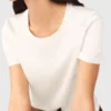 Short-sleeved silk top Short-sleeved silk top