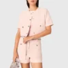 Short-sleeved tweed jacket Short-sleeved tweed jacket