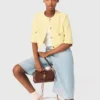 Short-sleeved tweed jacket Short-sleeved tweed jacket
