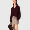 Short wool blend skirt Short wool blend skirt