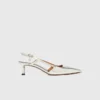 Silver leather strappy heels Silver leather strappy heels