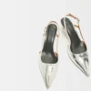 Silver leather strappy heels Silver leather strappy heels