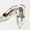 Silver leather strappy heels Silver leather strappy heels
