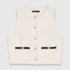Sleeveless tweed lurex top Sleeveless tweed lurex top