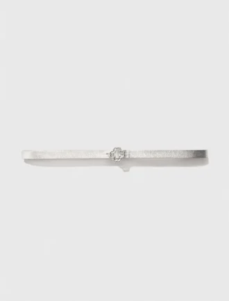 Slim belt with Clover buckle