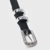 Slim belt with diamanté buckle Slim belt with diamanté buckle