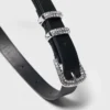 Slim belt with diamanté buckle Slim belt with diamanté buckle