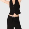 Slim belt with diamanté buckle Slim belt with diamanté buckle