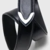 Smooth leather belt