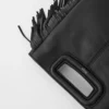 Smooth leather M bag with fringing Smooth leather M bag with fringing