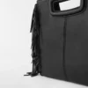 Smooth leather M bag with fringing Smooth leather M bag with fringing