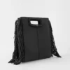 Smooth leather M bag with fringing Smooth leather M bag with fringing