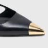 Smooth leather slingback pumps Smooth leather slingback pumps