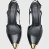 Smooth leather slingback pumps Smooth leather slingback pumps