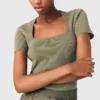 Square-neck ribbed sweater Square-neck ribbed sweater