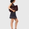Straight dress in stitched knit Straight dress in stitched knit