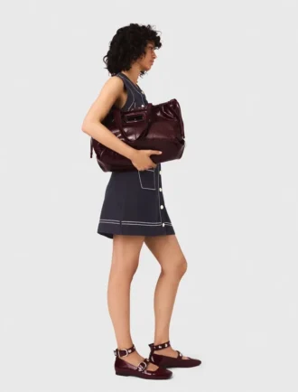 Straight dress in stitched knit