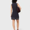 Straight dress in stitched knit Straight dress in stitched knit