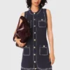 Straight dress in stitched knit Straight dress in stitched knit