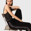 Strappy diamanté knit top Strappy diamanté knit top