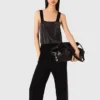 Strappy diamanté knit top Strappy diamanté knit top