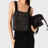 Strappy diamanté knit top Strappy diamanté knit top