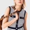 Striped knit maxi dress